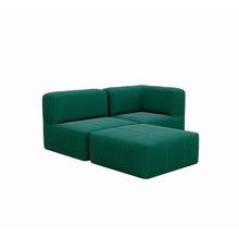 Carregar imagem no visualizador da galeria, 3 Puffs Modulares com Canto e Apoio
