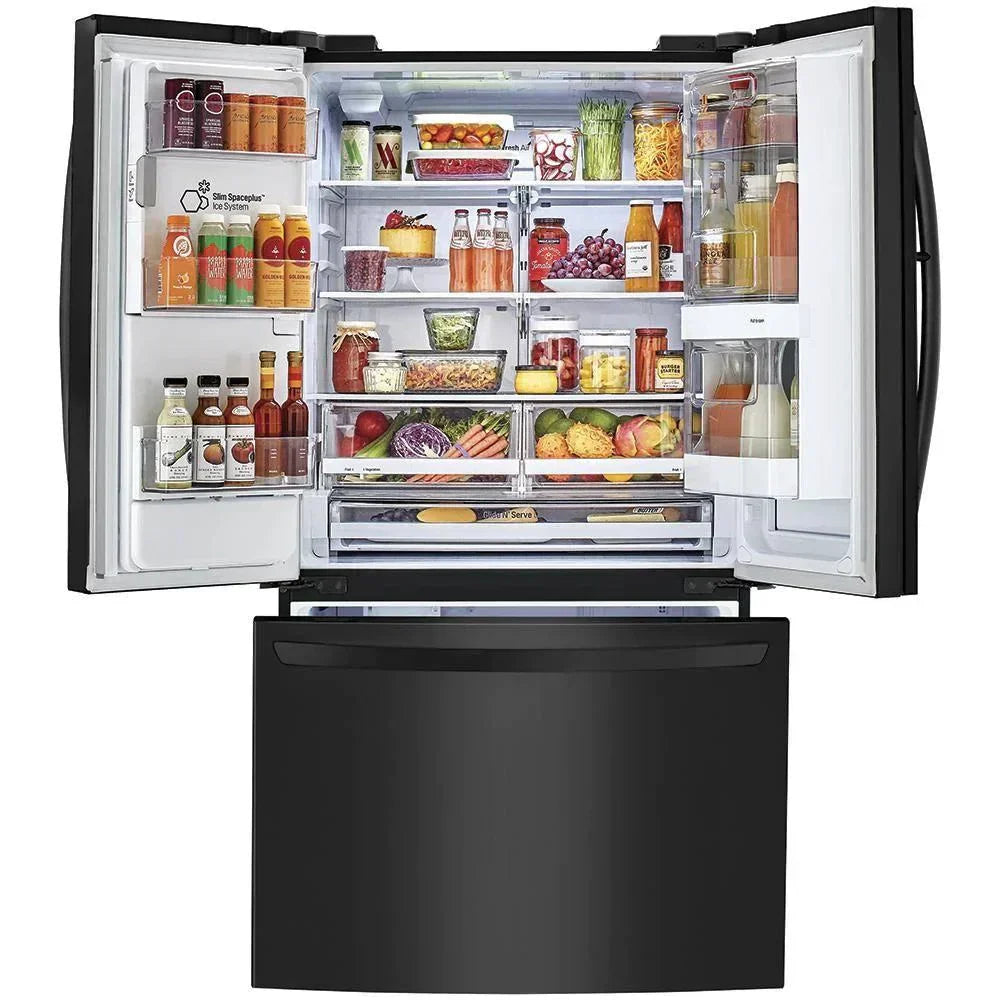 Geladeira Smart Lg French Door Inverter 525 Litros Preto Fosco Com Instaview Door-In-Door 220